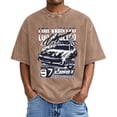thumbnail image 2 of Washed Vintage T Shirts for Men 2026 Summer Casual Short Sleeve Crewneck Los Angeles Car Racing Graphic Tees, 2 of 4