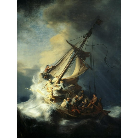Art.com The Storm on the Sea of Galilee Giclee Print by Rembrandt van Rijn, 12" x 16"