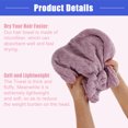 thumbnail image 6 of Vocoste Diamond Shape Hair Drying Towel Dry Cap Lightweight Strong Absorbent for After Bath Drying Hair Purple, 6 of 7