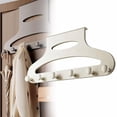 thumbnail image 6 of Over-the-Door Hanger Organizer,No-Drill Over-the-Door Hanger Rack, Durable Space-Saving Over Door Hooks for Bedroom Kitchen Bathroom for Hanging Coat Hat Scarf Towels Brushes, 1Pc(Silver1,16.5x10.6"), 6 of 8