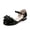 Black Bowknot, variant on Girl Bowknot Dress Shoes Kids Toddler Girls Bridesmaids Wedding Party PU Leather Flat Heels Princess Shoes