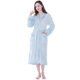 thumbnail image 1 of PAVILIA Batas para Mujer Albornoz Suave y Esponjoso de Lana Felpa Acogedora Bata Larga de Spa con Adornos de satén (S/M Azul Claro), 1 of 5
