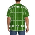 thumbnail image 3 of Balery American Football Field2 Camisa Casual de Manga Corta con Botones para Hombre, Texturizada, Estilo Cubano, para Playa, Verano-X-Large, 3 of 5