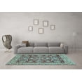 thumbnail image 3 of Ahgly Company Indoor Rectangle Oriental Light Blue Traditional Area Rugs, 2' x 5', 3 of 4