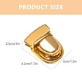 thumbnail image 4 of 6 Sets Metal Handbag Fittings for Backpacks Closure Buckle Fasteners Purse Mortise Wallet Accessories, 4 of 6