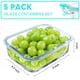 thumbnail image 2 of Conjunto VERONES de 5 recipientes de vidrio herméticos para alimentos de 1065 ml, 2 of 7