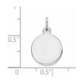thumbnail image 2 of Sterling Silver Engraveable Round Polished Front/Back Disc Charm Pendant, 2 of 2