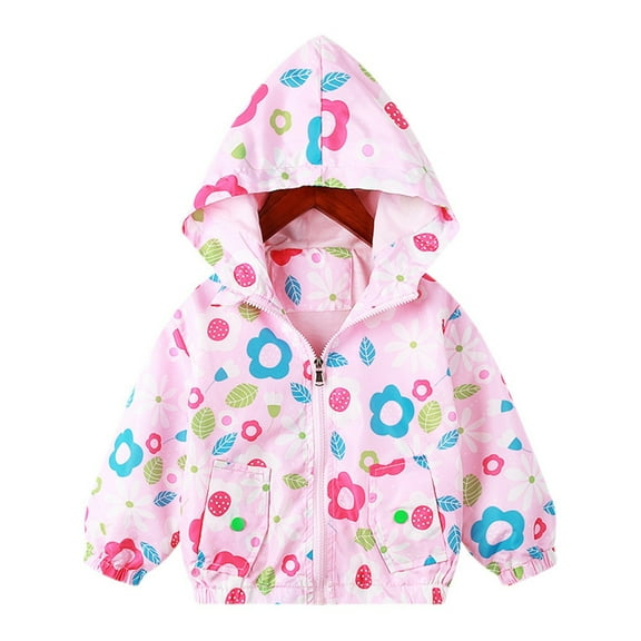 Baby Girls Boys Fall Jacket Toddler Girls' Boys' Winter Coats Kids Winter Coats Children's Long Sleeve Zipper Hooded Jackets Fashion Print Unisex Baby Fall Jackets 3-8 Years
