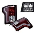 thumbnail image 2 of Fit For 2015-2017 Ford F-150 Smoke Rear Tail Lights Halogen Brake Lamps LH & RH, 2 of 4
