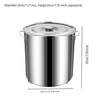 thumbnail image 2 of Olla de acero inoxidable, utensilios de cocina grandes, fácil de limpiar, olla de cocción profunda, olla de sopa grande para guisos comerciales, ebull 20 centímetros, 2 of 8