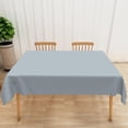 thumbnail image 2 of 84x60 Inch Solid Color Rectangle Tablecloth Morandi Light Mist Blue Table Cloth Cover for Indoor Dining Room Table Protector Modern Simple Thick Linen Tablecloths, 2 of 4
