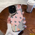 thumbnail image 4 of Funda De Teléfono Retro Butterfly Leopard Bling Contrast Stitching Compatible Con iPhone 11 XR 7 8 Plus 11 12 13 14 Pro MAX X XS 7Plus Textura De Cuero De Lujo A Prueba De Golpes Suave Tpu Cubierta, 4 of 4
