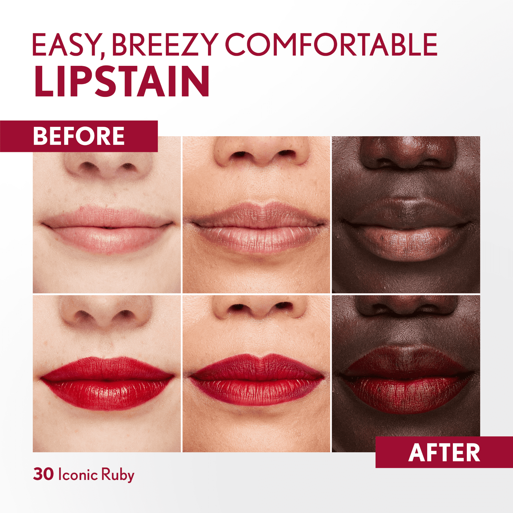(2 pack) COVERGIRL Outlast Lipstain, 30 Iconic Ruby, Red, 0.05 fl oz