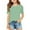CF08-Mint Green, variant on Inglocry Girls Puff Short Sleeve Shirts Summer Ribbed Knit Crewneck T Shirt Tops Tee Blouse Cute Summer Tops For Teens Watermelon Red 11-12Y