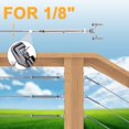 thumbnail image 3 of WAYSKA - Juego de 36 pares de barandillas de cable de acero inoxidable para cuerda de alambre de 1/8 pulgadas, ángulo de 180, tensor de palanca ajustable y ajuste de extremo T316, accesorios de barand, 3 of 5
