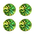 thumbnail image 1 of Greeniant Pompones de porristas de plástico de 4 Uds para actuaciones vibrantes, pompones de porristas ligeros y portátiles Animadoras oro mezclado verde, 1 of 6