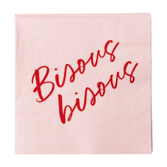 Bisous Bisous Cocktail Napkins - 20ct