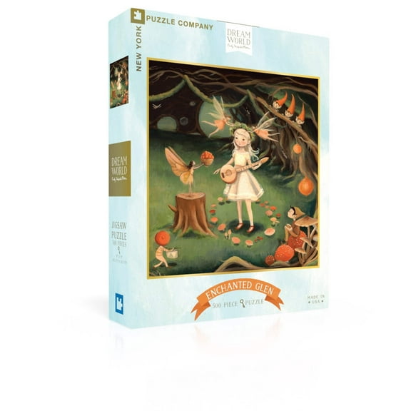 New York Puzzle Company Enchanted Glen 500 Piece Jigsaw Puzzle