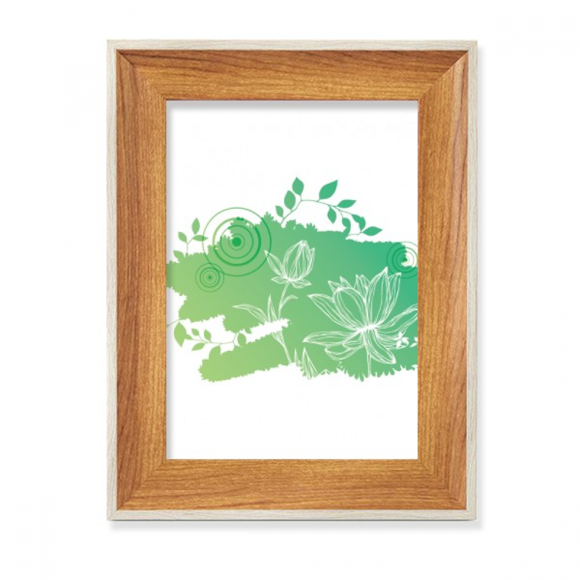 lotus flower frog flower desktop wooden photo frame display picture art painting multiple sets