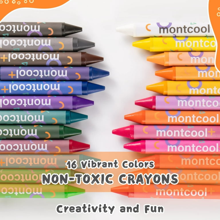 Montcool Toddler Crayons, 16 Colors Non Toxic Jumbo Crayons, Easy to Hold  Large Crayons for Kids, Silky Washable Crayons, Crayons for Toddlers as a  Gift : Buy Online at Best Price in