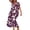 Purple-3, variant on 2025 Ladies' V Neck Short Sleeve Lace Up Printed Large Skirt Dress Women's Summer Dress Ladies Maxi Dress Womens Summer Casual Dresses Season Dress Maxi Shirt Dresses Knee Length Dresses fo