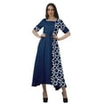 thumbnail image 1 of Moomaya Robe Décontractée en Viscose à Encolure Dégagée Imprimée pour Femmes Robe Midi, 1 of 4