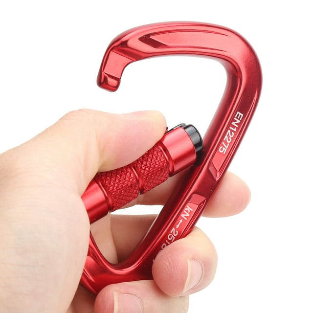<p>Mousqueton, Pratique à Utiliser Mousqueton Léger en Aluminium à Haute Résistance pour l'Alpinisme pour l'Escalade sur Roche pour le Rappequin pour la Randonnée</p>