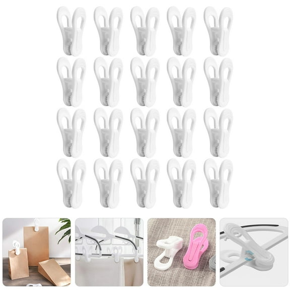 GOOHOCHY 20 Pcs Clothes Clips for Hanging Gloves Coat Hanger