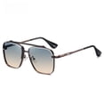 thumbnail image 2 of gradient sunglasses colorful two-color large frame sunglasses fashion metal glasses-Black frame, 2 of 5