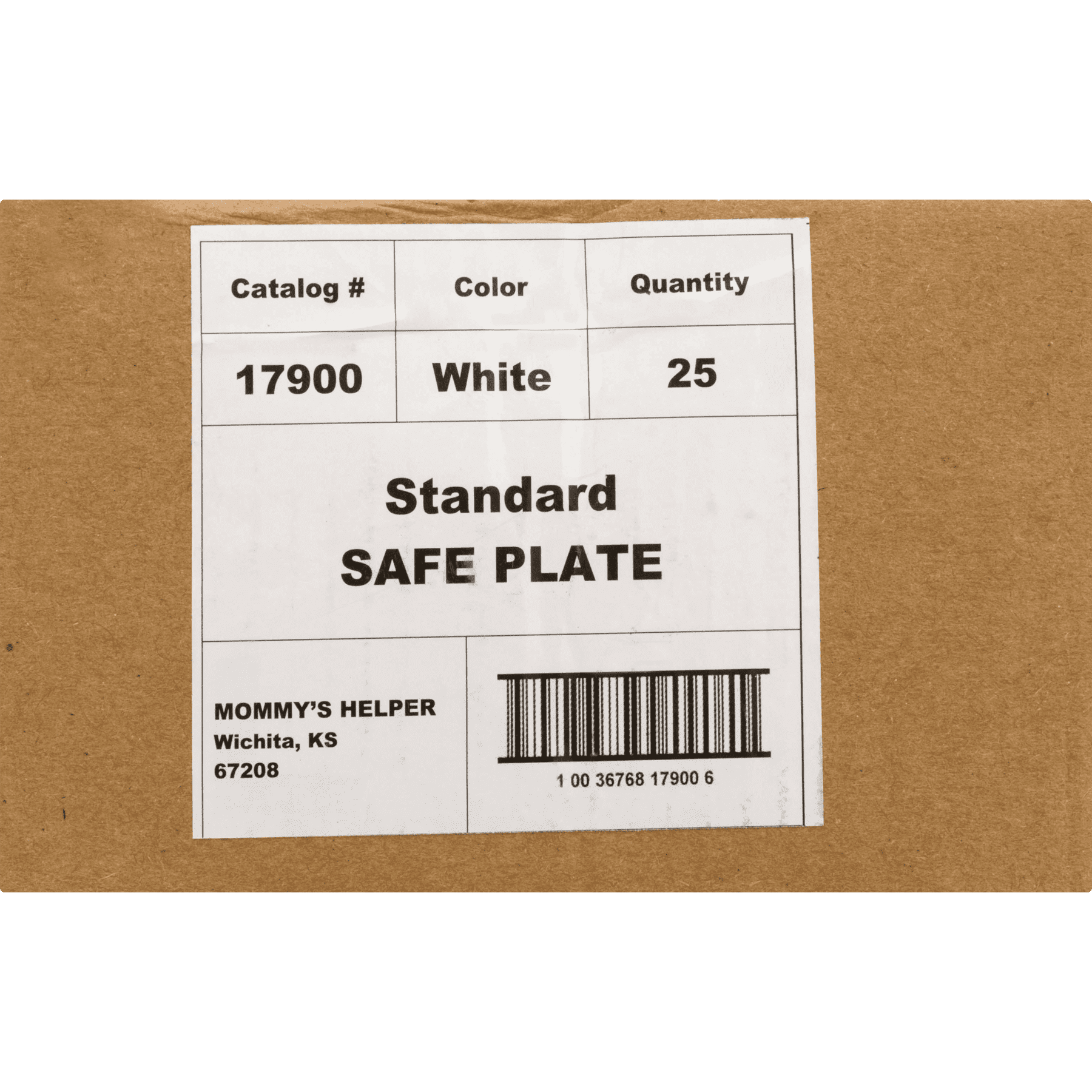 Mommy's Helper Safe-Plate White, 25.0 CT