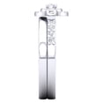 thumbnail image 4 of Dazzlingrock Collection 0.45 Carat (ctw) 10K White Diamond Ladies Bridal Halo Engagement Ring Set 1/2 CT, White Gold, Size 9.5, 4 of 4