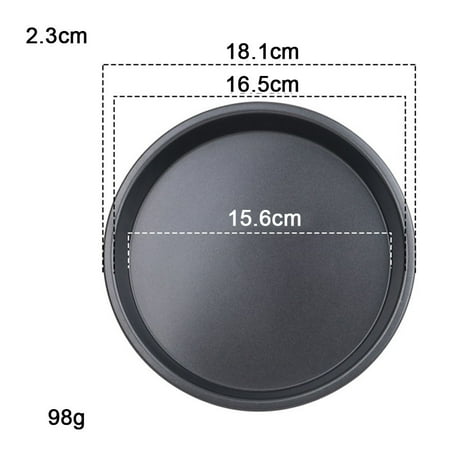 

RAINB 5-10 Inch Non-Stick Pizza Trays Steel Baking Tool Pizza Pan Oven Tool