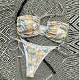 thumbnail image 4 of Gaecuw Two Piece Bathing Suits Bikini Sets for Women Sleeveless Swimwear Top High Waisted Thong Briefs Swim Bottom Slip On Closure Swimsuits Abstract Print Bathing Suits Beach Vacation Outfits Yellow, 4 of 6