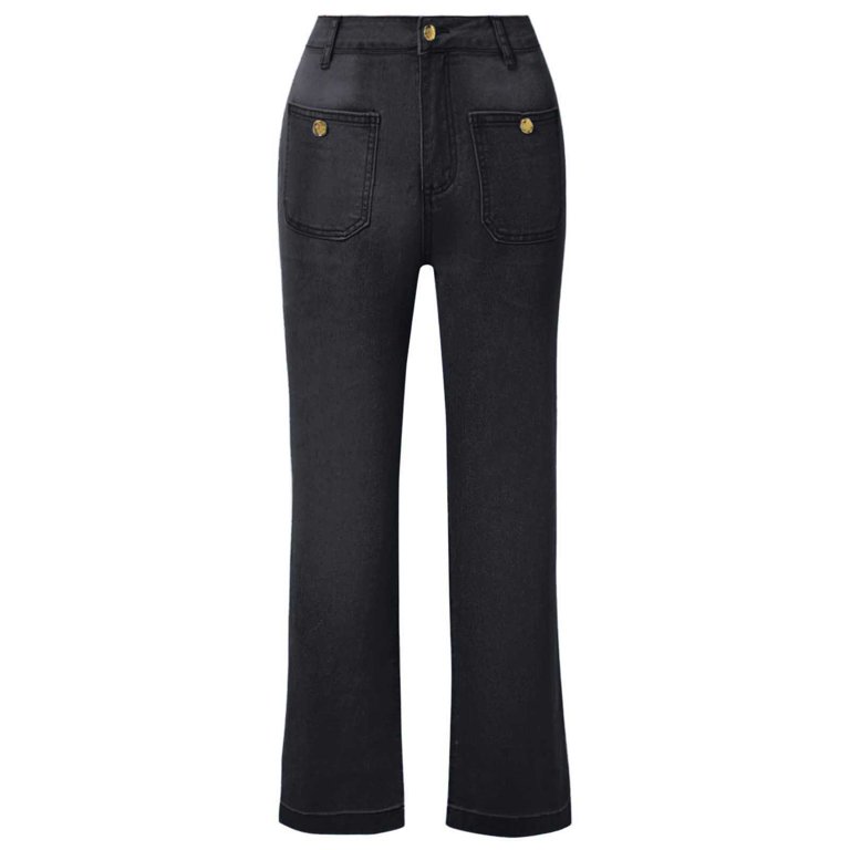 SNKSDGM Women's Plus Black Dress Pants Women Plus Size Ankle Womens Dress Pants Women's New 2025 Loose Wide Leg Large Size Casual Washed Button Micro Horn Jeans Women's Casual Pants - Walmart.com SNKSDGM Women's Plus Black Dress Pants Women Plus Size Ankle Womens Dress Pants Women's New 2025 Loose Wide Leg Large Size Casual Washed Button Micro Horn Jeans Women's Casual Pants - Walmart.com