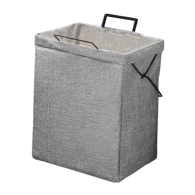Cesta colgante plegable para la colada, cesto para ropa sucia con asas de transporte, cesta de almacenamiento de ropa sucia para montaje en pared para Sin tapa