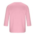 thumbnail image 5 of Txeol Men's 3/4 Sleeve Baseball T-Shirts Casual Button V Neck Henley Shirts Solid Color Athletic Tees Pullover Tops,Pink,XL, 5 of 6