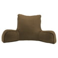 thumbnail image 3 of Elements Oversized Bed Rest Pillow - Faux Suede Fabric with Polyester Filling, Brown, 3 of 5