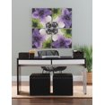 thumbnail image 3 of HomeMagic, Purple Floral 20" x 20" Print Canvas with Wood Frame, 3 of 5