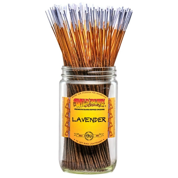Wild Berry Incense Traditional 11" - Lavender - 100 Sticks - USA Wildberry