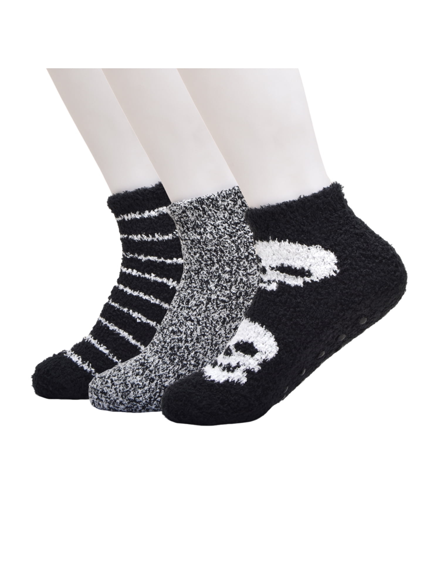 Wonder Nation Boys Skull Icon Cozy Ankle Socks, 3-Pack, Size S, Shoe Sizes 4-8.5