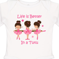 thumbnail image 4 of Inktastic Life's Better In A Tutu KS Girls Long Sleeve Baby Bodysuit, 4 of 5