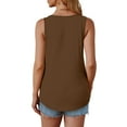 thumbnail image 6 of Jalioing Basic Tank Tops for Women S-3XL Crew Neck Sleeveless T Shirt Summer Solid Color Casual Tank Shirt Outfits, 6 of 7
