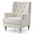 thumbnail image 2 of Passion Furniture Pamona Ivory Upholstered Accent Chair, 2 of 5