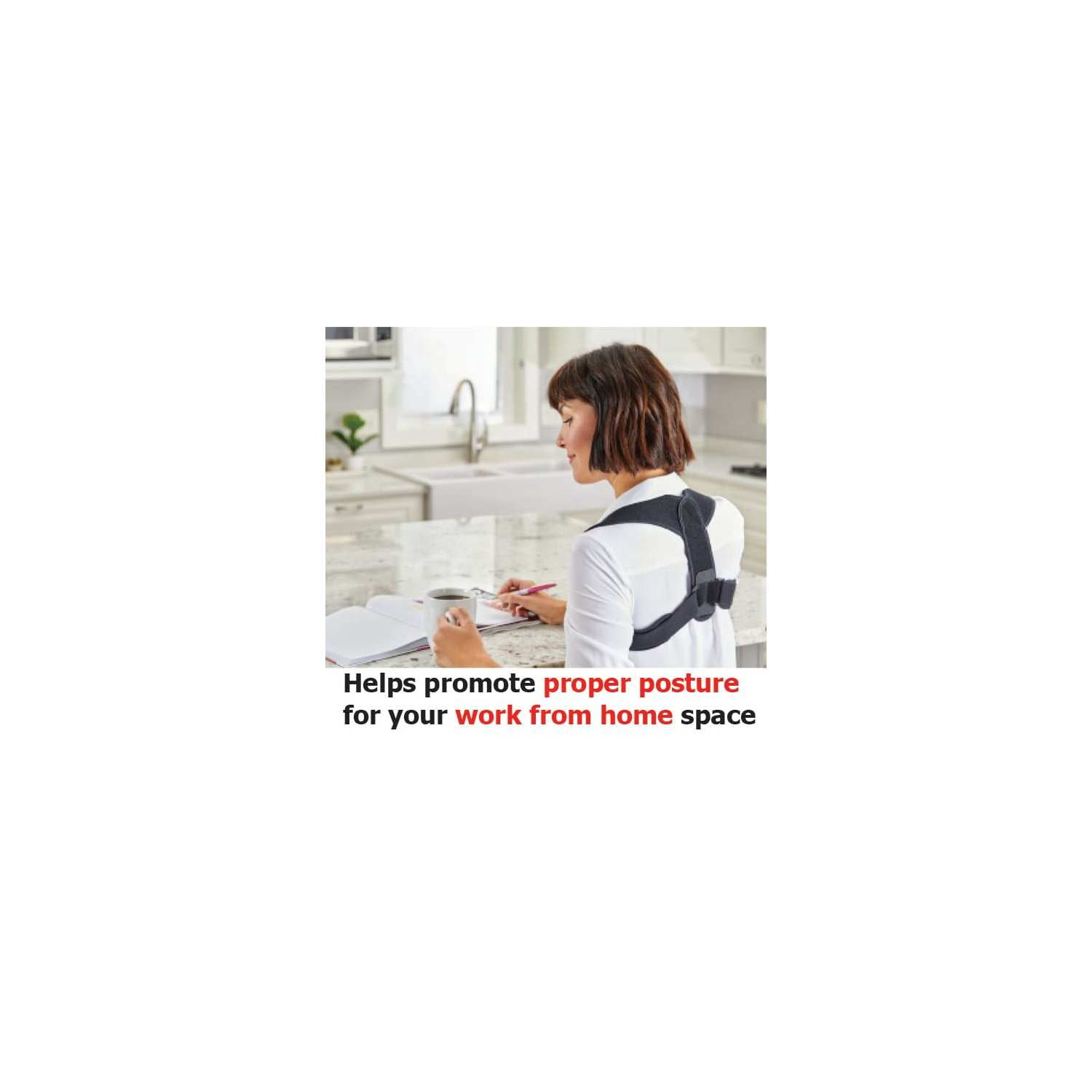 ACE Brand Posture Corrector, Unisex, Adjustable Brace, One Size Fits Most