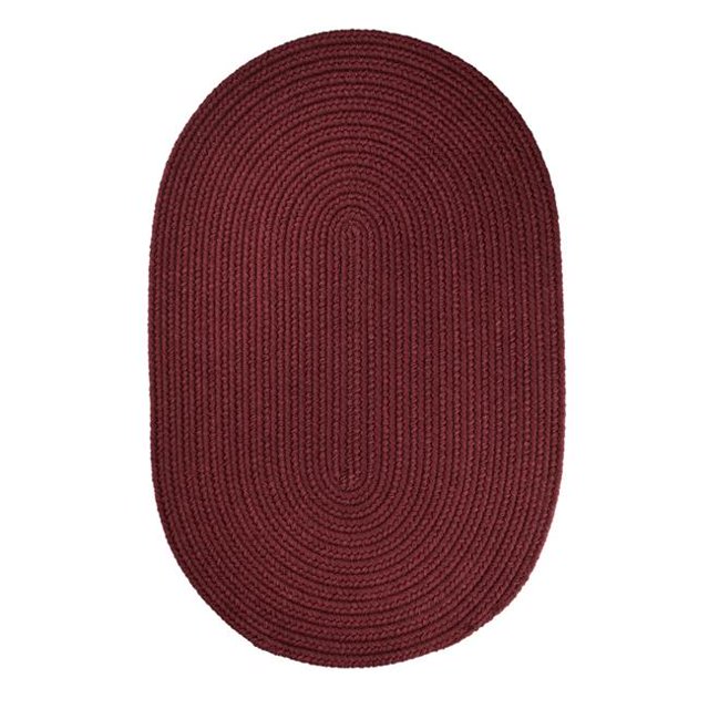 Rhody Rug S022R096X096 Solid 8' Round Rug Burgundy