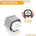 thumbnail image 5 of Unique Bargains 5 Pin Front Wiper Motor Connector Plug Female Wire Terminal Connector for Lexus, 5 of 6