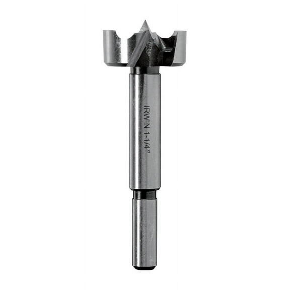 Irwin Marples 1 1/4 in. Dia. x 6 in. L Carbon Steel Forstner Drill Bit 3/8 in. Round Shank 1 pc.
