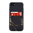 thumbnail image 4 of Dockem iPhone SE 2020 / 8 / 7 MBL M2T Wallet Case; Built-in Metal Plate, 1 Card Slot, Marble Style, Black/Gold, 4 of 9