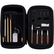 BOOSTEADY Universal Handgun Cleaning kit .22.357/.38/9mm.45 Caliber Pistol Cleaning Kit Brush Jag with Flexible Coated Cable and Empty Bottle in Zippered Case