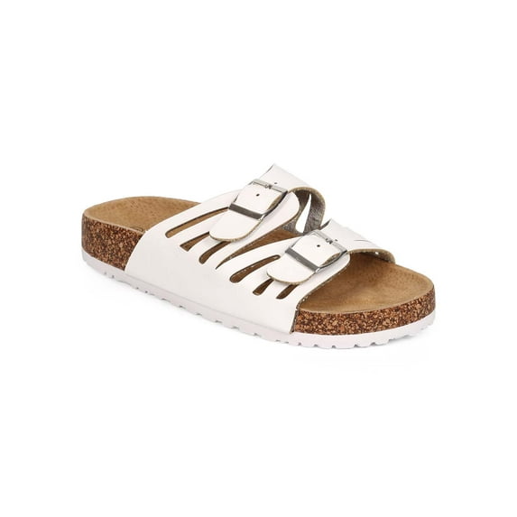 New Women Nature Breeze Melbourne-07 Leatherette Open Toe Buckle Footbed Sandal